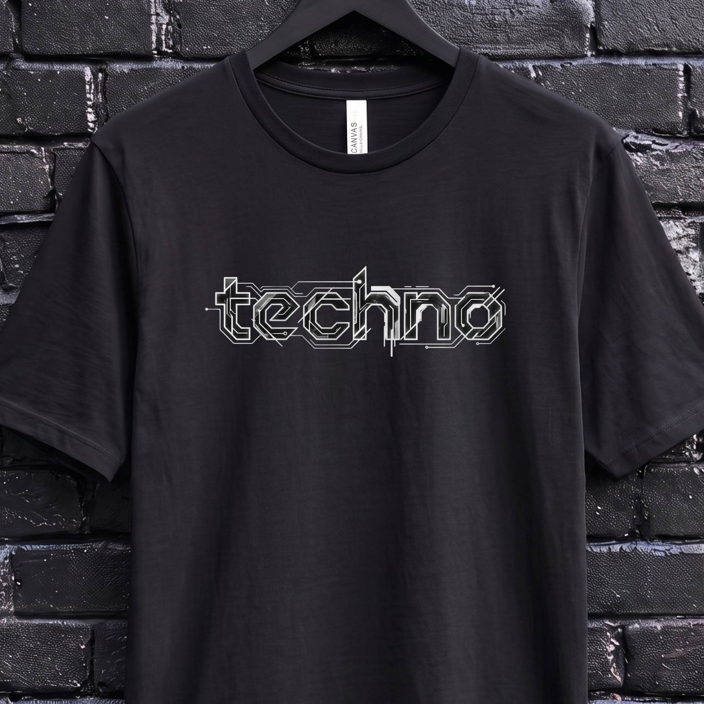 T-shirt Techno Outline — T-shirt minimaliste de musique électronique